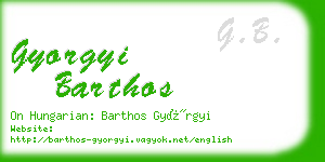gyorgyi barthos business card